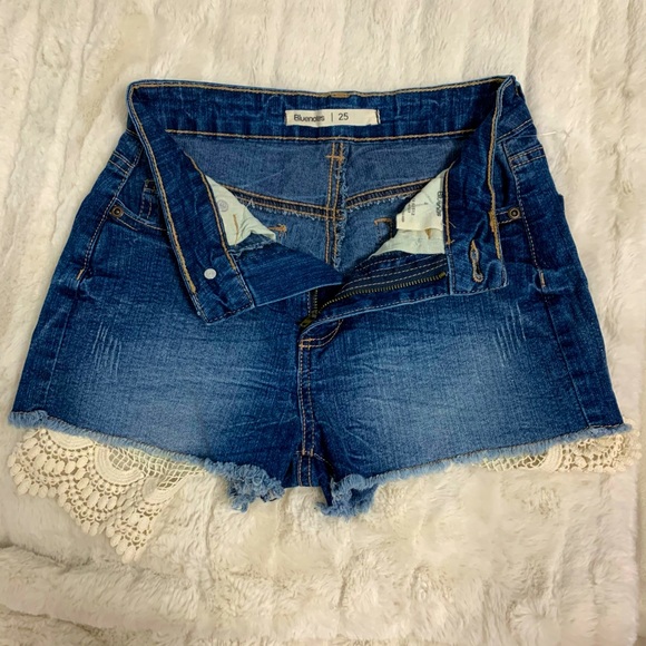 Blue high waisted bluenotes Jean shorts - Picture 3 of 4